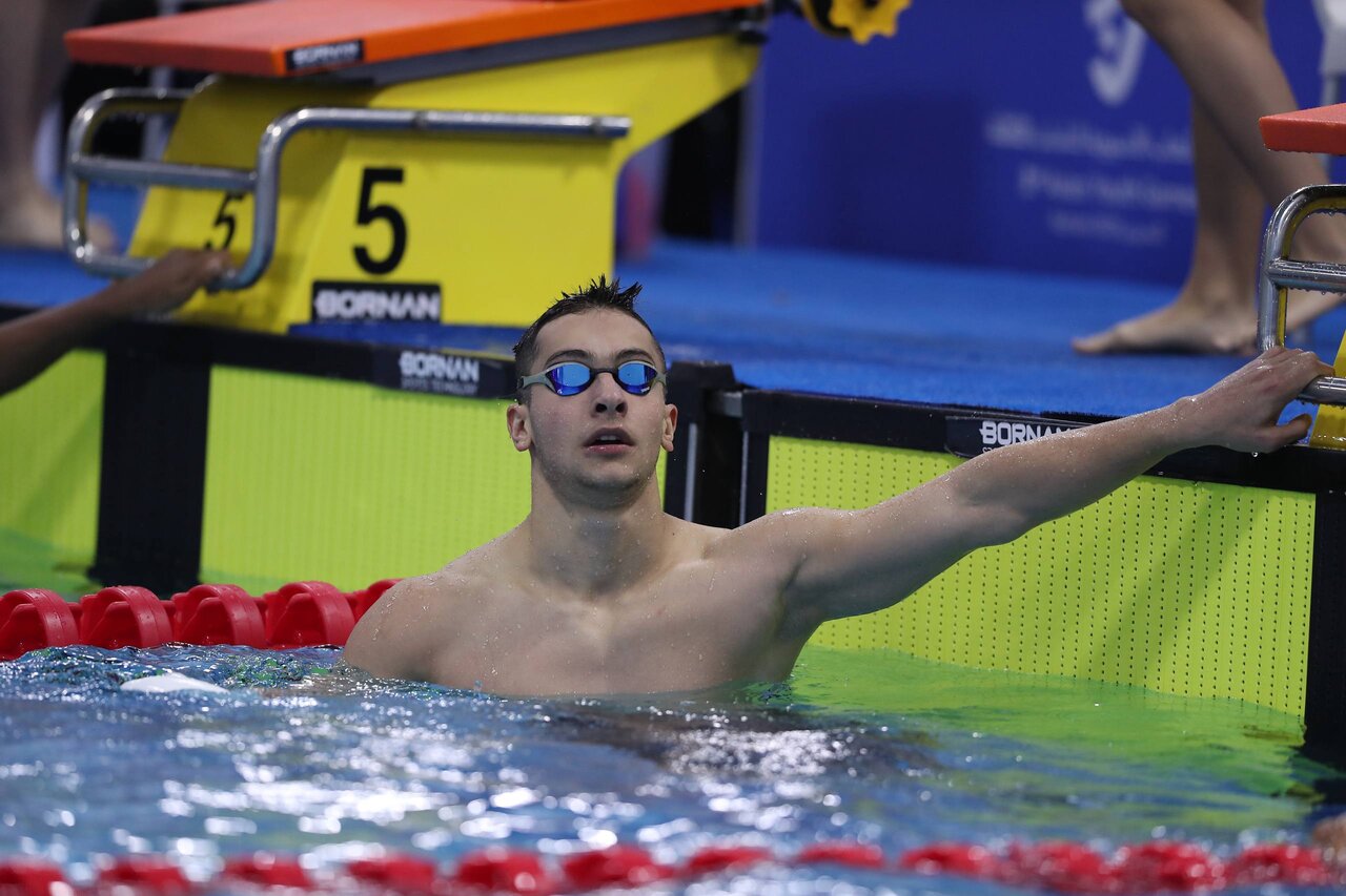 شناگر ایرانی مدال طلای ۱۰۰ متر پروانه را بدست آورد