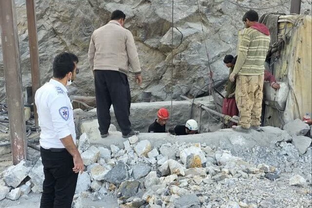 ریزش معدن در یزد