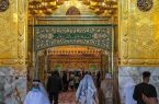 ببینید| در طلایی جدید به سوی ضریح حرم حضرت عباس (ع) نصب شد