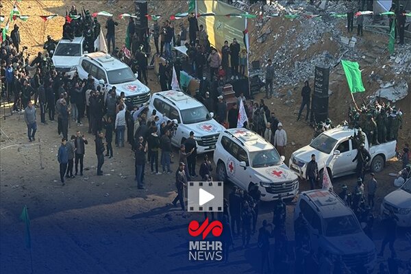 تصاویری از نخستین مرحله تبادل اسرای گروه های مقاومت و رژیم صهیونیستی