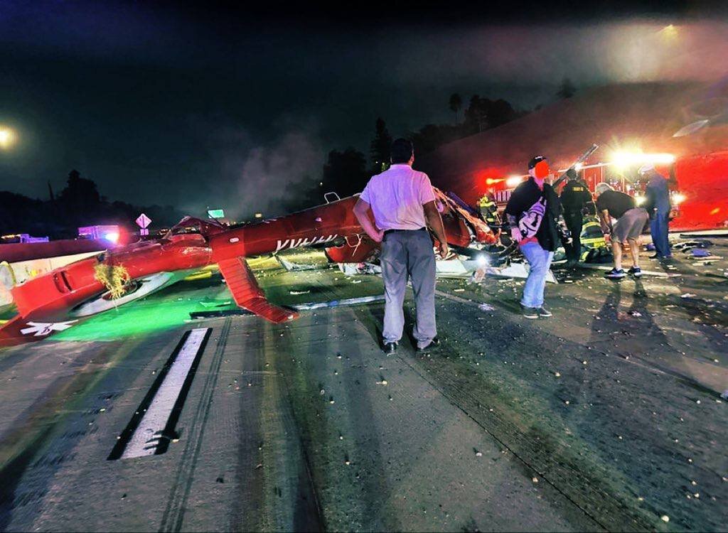 سقوط بالگرد در کالیفرنیا+ فیلم