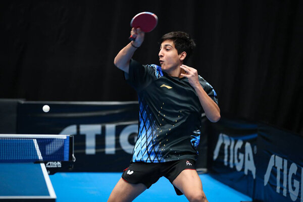 پینگپنگباز ایران یک گام تا مدال کانتندر تونس فاصله دارد